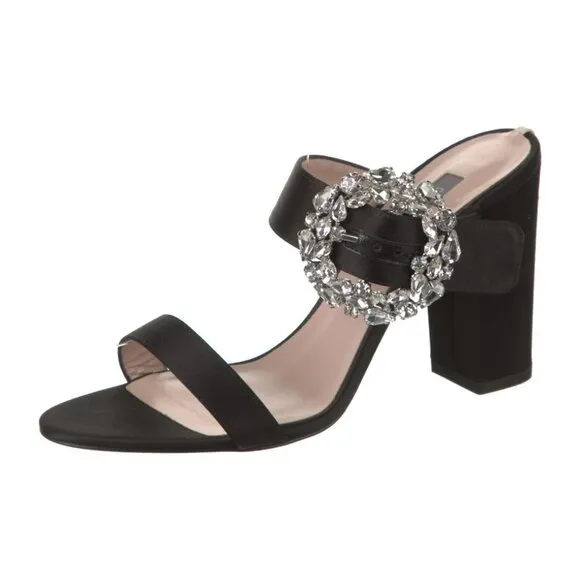 NEW SJP BY SARAH JESSICA PARKER Made In Italy Celia Ornament Heeled Sandals mn