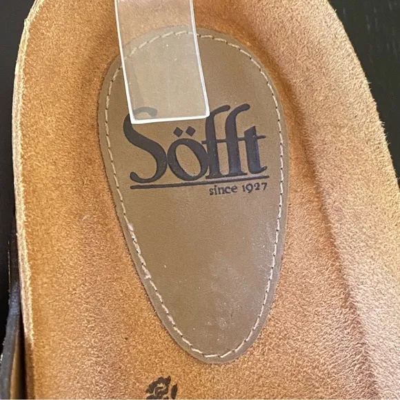 NEW Sofft Sandals Womens 10 Bettina Two Straps Leather Snakeskin Casual Comfort