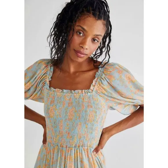 New Spell &amp; The Gypsy Juniper Shirred Dress sz Small