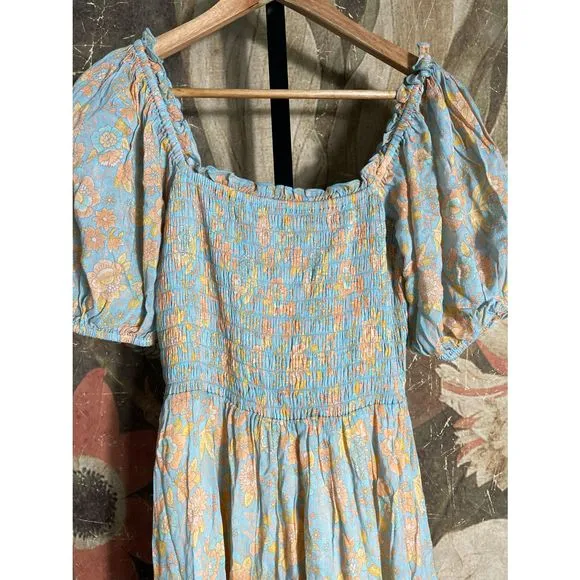 New Spell &amp; The Gypsy Juniper Shirred Dress sz Small