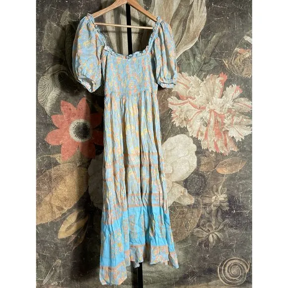New Spell &amp; The Gypsy Juniper Shirred Dress sz Small