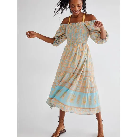 New Spell &amp; The Gypsy Juniper Shirred Dress sz Small