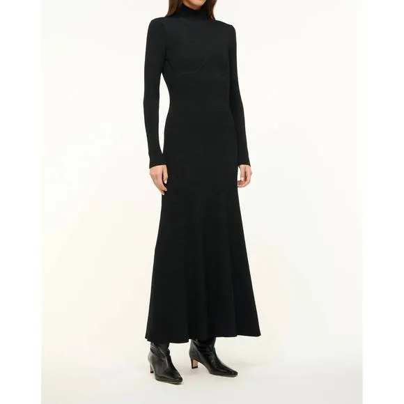 NEW STAUD obsidian maxi dress in black