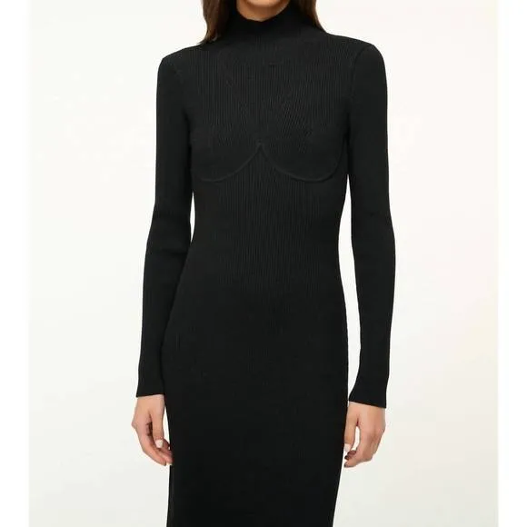 NEW STAUD obsidian maxi dress in black