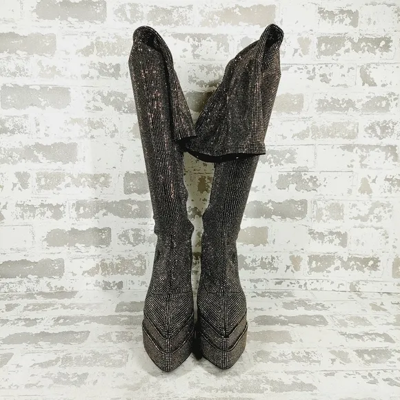 NEW Steve Madden Sultry Studded Platform Over the Knee Boots F150