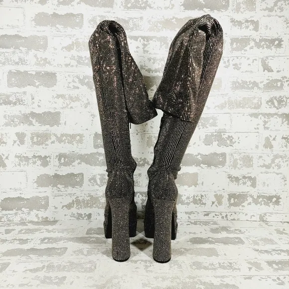 NEW Steve Madden Sultry Studded Platform Over the Knee Boots F150