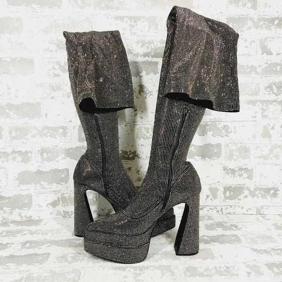 NEW Steve Madden Sultry Studded Platform Over the Knee Boots F150