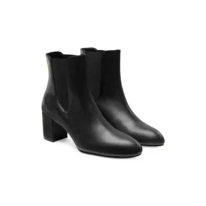 NEW Stuart Weitzman 60MM Yuliana Block Heel Leather Chelsea Boots SIZE 5.5