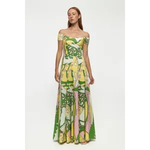 New S/W/F OFF SHOULDER MAXI DRESS Size Large