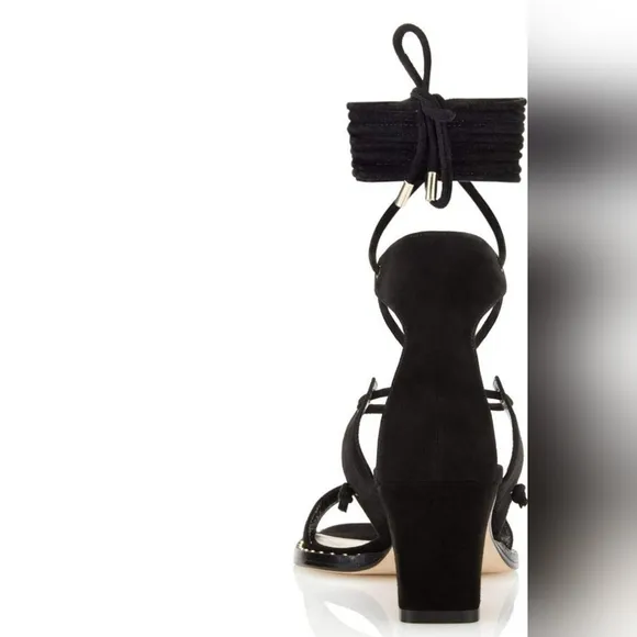 NEW! Tamara Mellon, Black Suede Dare Sandals 55mm, Size 35, NIB