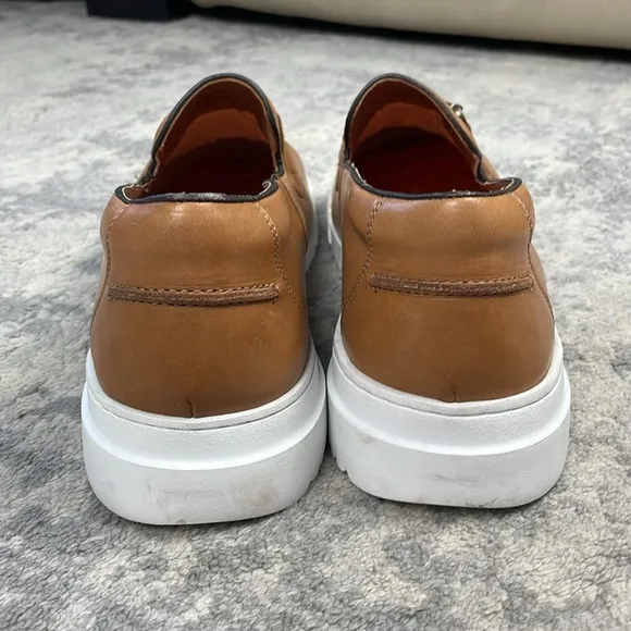 New Thomas &amp; Vine Dane Horsebit Loafers Sneakers Brown Leather Lightweight 13