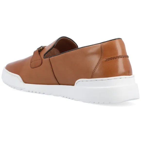 New Thomas &amp; Vine Dane Horsebit Loafers Sneakers Brown Leather Lightweight 13