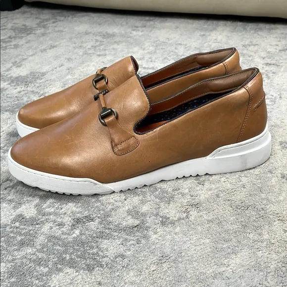 New Thomas &amp; Vine Dane Horsebit Loafers Sneakers Brown Leather Lightweight 13