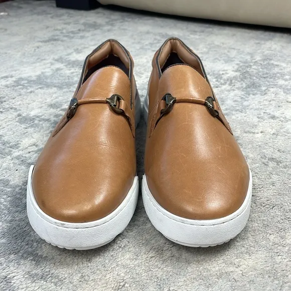 New Thomas &amp; Vine Dane Horsebit Loafers Sneakers Brown Leather Lightweight 13