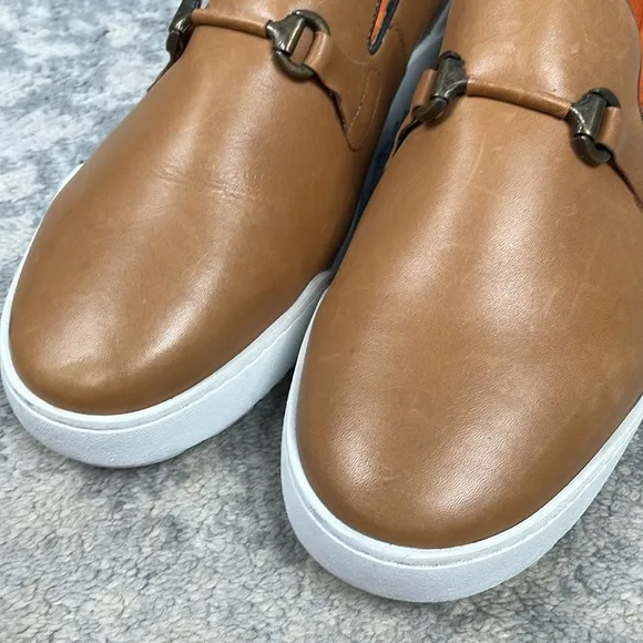 New Thomas &amp; Vine Dane Horsebit Loafers Sneakers Brown Leather Lightweight 13