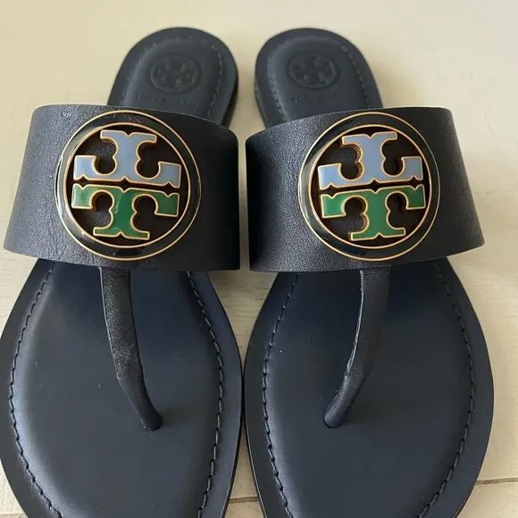 New-Tory Burch Benton Band Flat Sandals-Sz-6