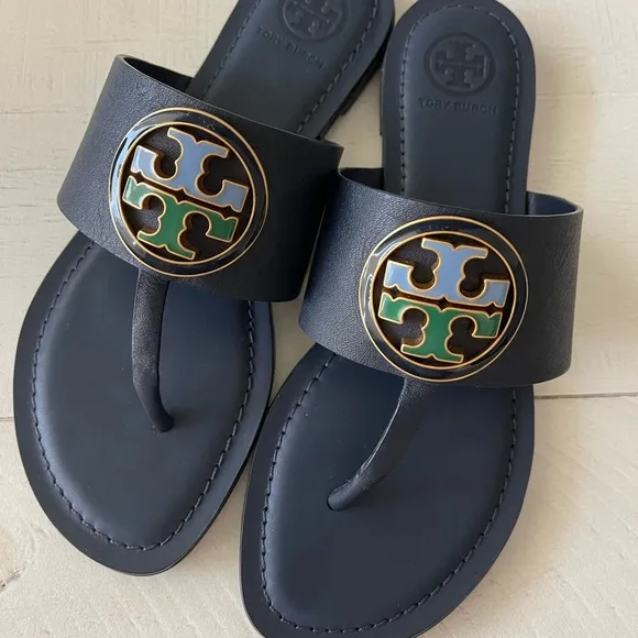 New-Tory Burch Benton Band Flat Sandals-Sz-6