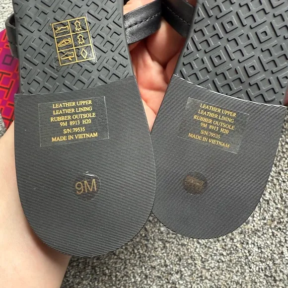 NEW!! Tory Burch Black Pave Miller Sandals