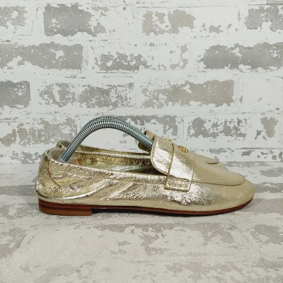 New Tory Burch Classic Spark Gold Loafer  B645