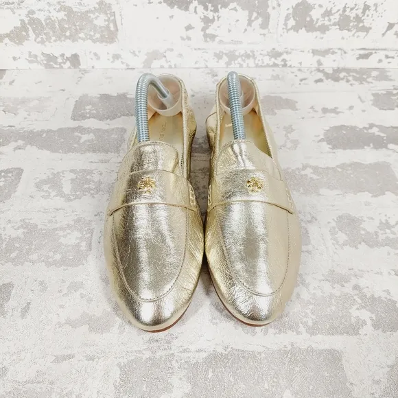 New Tory Burch Classic Spark Gold Loafer  B645