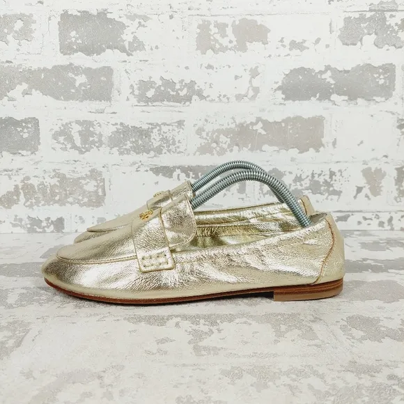 New Tory Burch Classic Spark Gold Loafer  B645