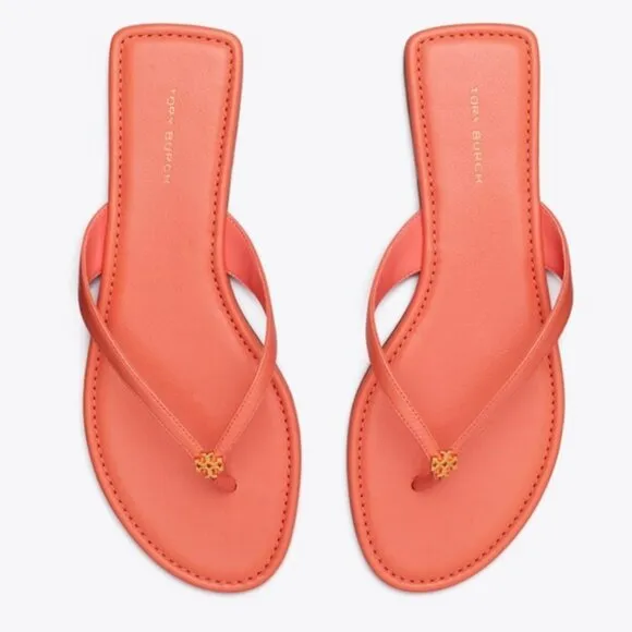NEW TORY BURCH Leather Classic Sandals coral crush for women 252