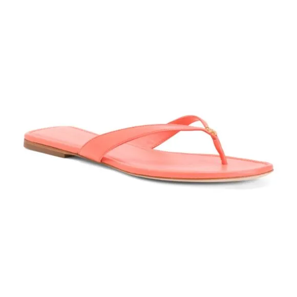 NEW TORY BURCH Leather Classic Sandals coral crush for women 252