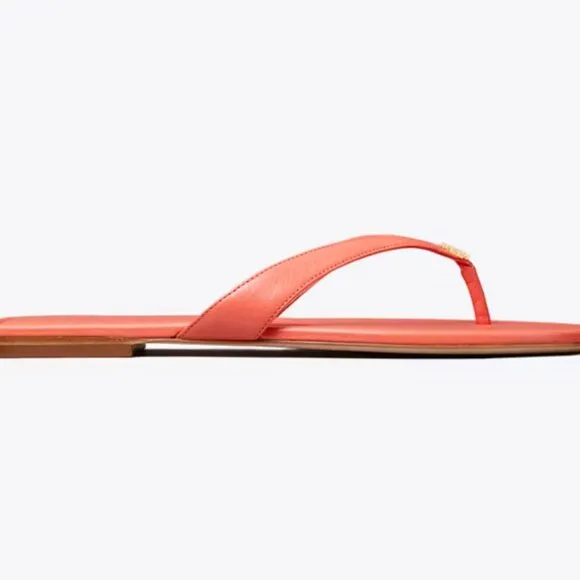 NEW TORY BURCH Leather Classic Sandals coral crush for women 252