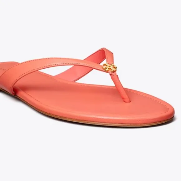 NEW TORY BURCH Leather Classic Sandals coral crush for women 252