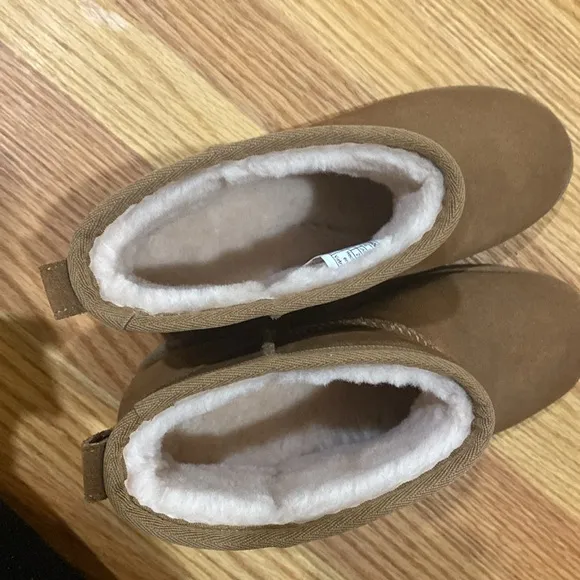 New UGG Classic Femme Wedge Brown Tan Boots