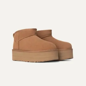 NEW UGG Women’s Classic Ultra Mini Platform Boots in Chestnut Brown size 7