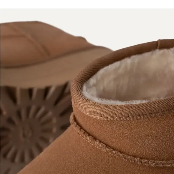 NEW UGG Women’s Classic Ultra Mini Platform Boots in Chestnut Brown size 7