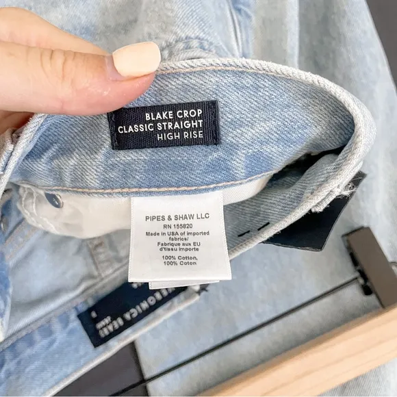 NEW Veronica Beard Jeans Blake Crop Classic Straight Aire