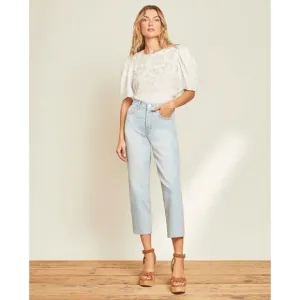 NEW Veronica Beard Jeans Blake Crop Classic Straight Aire
