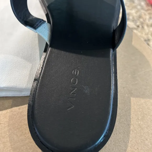 NEW! Vince Ellis Women's Milk White Leather Thong Flat Sandals Size 9.5 $295