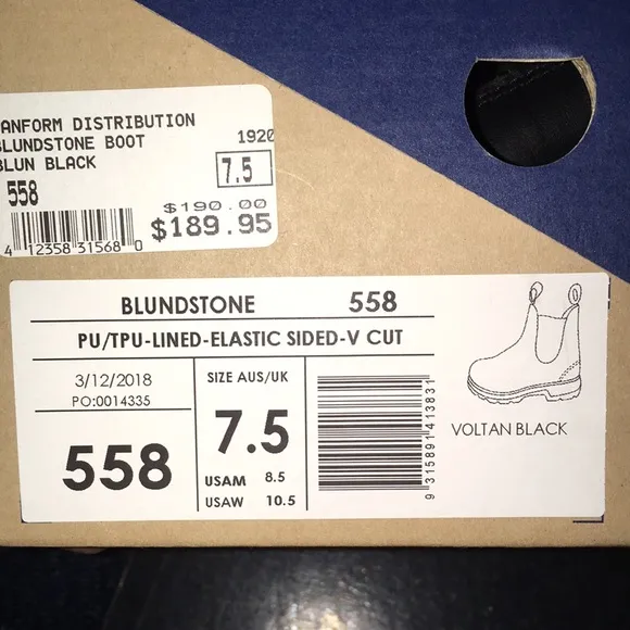 New With Box Blundstone Pull-on Boots Voltan Black