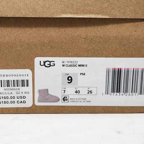 New women's 9 Ugg (from Anthropologie) Classic Mini II Boots in Pale Smoke