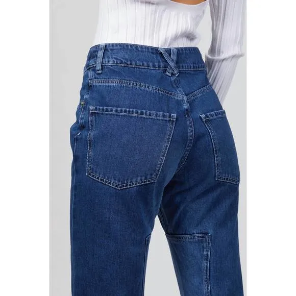 NEW WYNN HAMLYN panel denim jeans in indigo