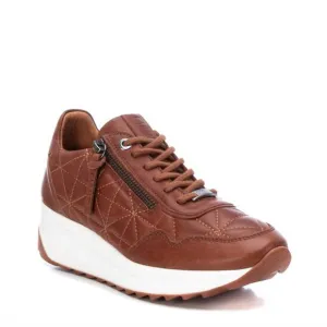 NEW XTI women's leather sneakers in camel
