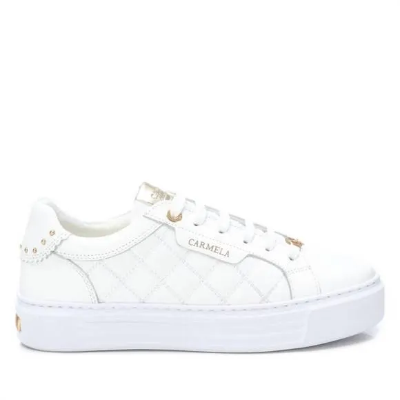 NEW XTI women's leather trainer sneakers in white
