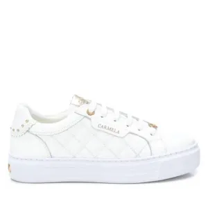 NEW XTI women's leather trainer sneakers in white