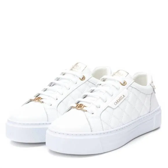 NEW XTI women's leather trainer sneakers in white