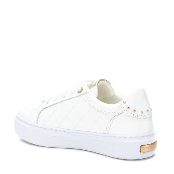 NEW XTI women's leather trainer sneakers in white