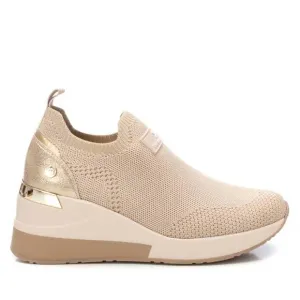 NEW XTI women's wedge comfort sneakers in beige