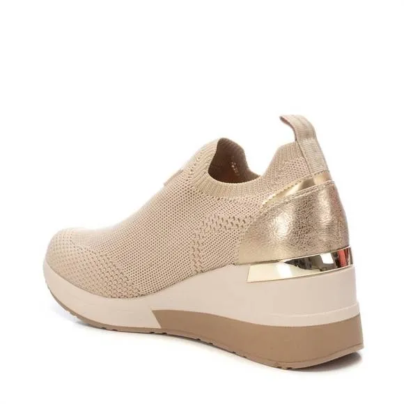 NEW XTI women's wedge comfort sneakers in beige