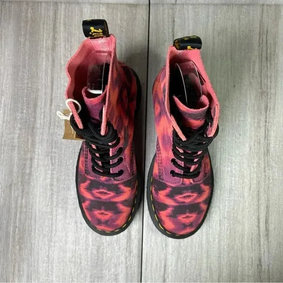 NEW Dr. Martens Docs 1460 Tie Dye Pink Suede Leather Combat Boots Women’s Size 5