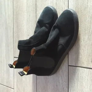 NEW REPUBLIC Mark McNairy Boots Mens 13 Black Suede Chelsea Slip On