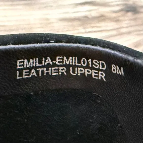 NIB Blondo 8M Waterproof Emilia Black Nubuck Slide Flat Sandals Jute Trim