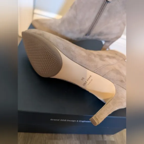 NIB Cole Haan suede heeled booties