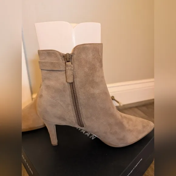 NIB Cole Haan suede heeled booties